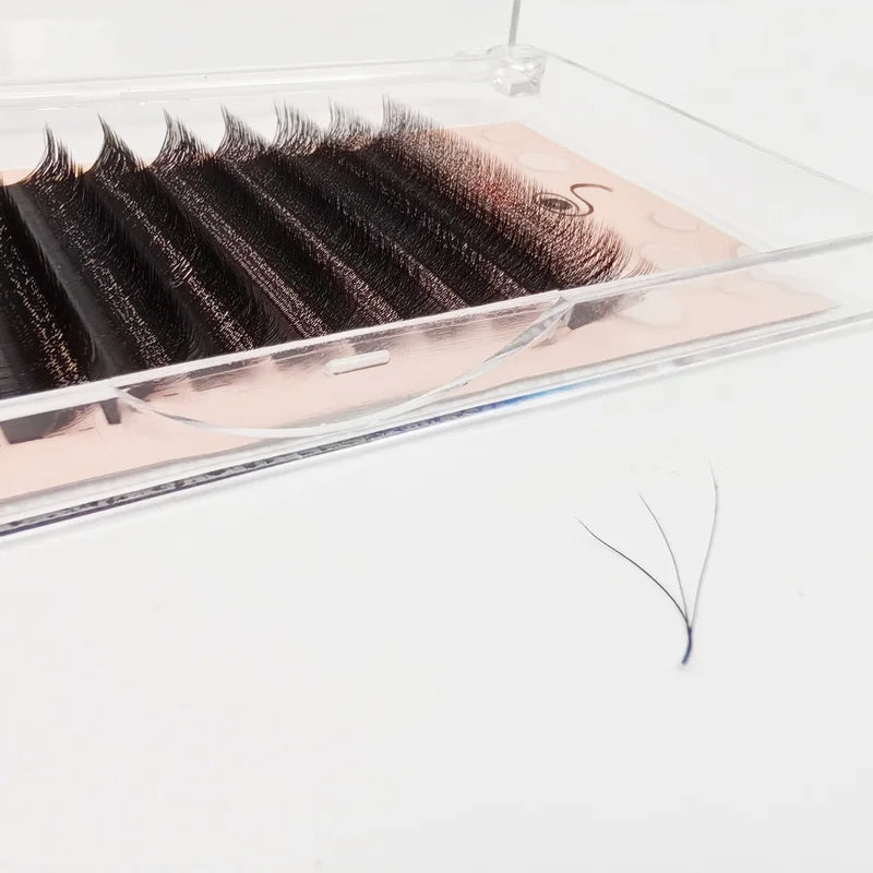 3D W Shape Eyelash Extensions Kit - Soft, Fluffy, Curling Ready-Made Bundles