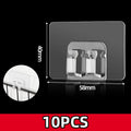 Outdoor String Light Adhesive Hooks - Transparent Wall Mount Clips for Patio & Home