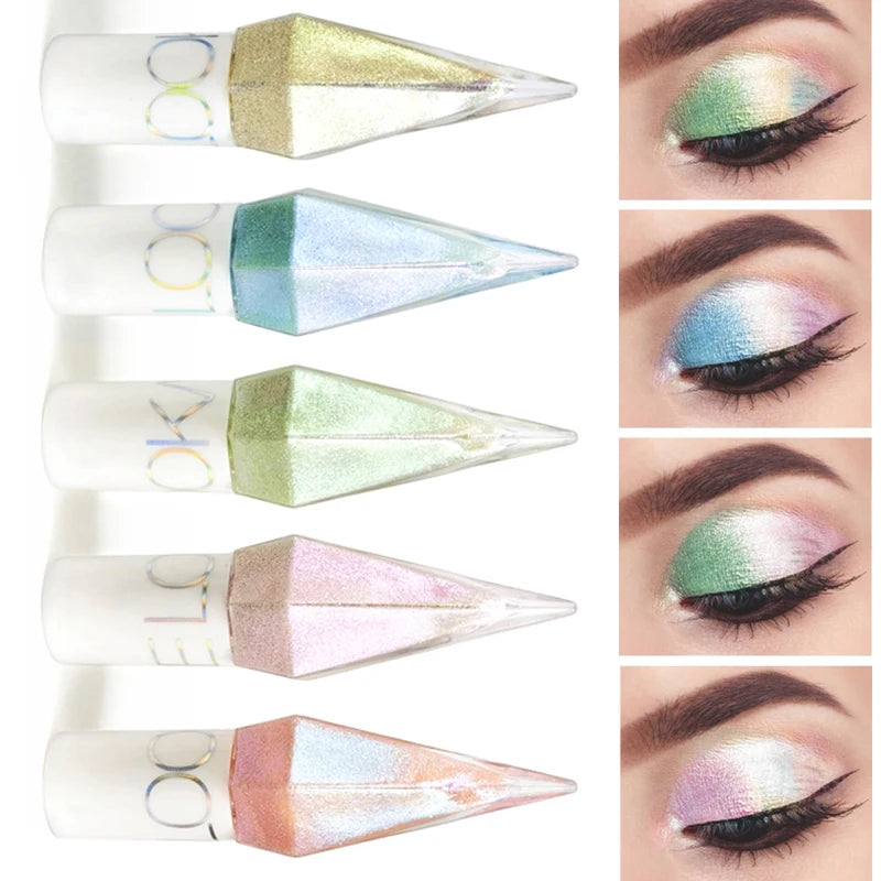 Waterproof Metallic Liquid Eyeshadow Set - Long-Lasting Sparkling Eye Makeup