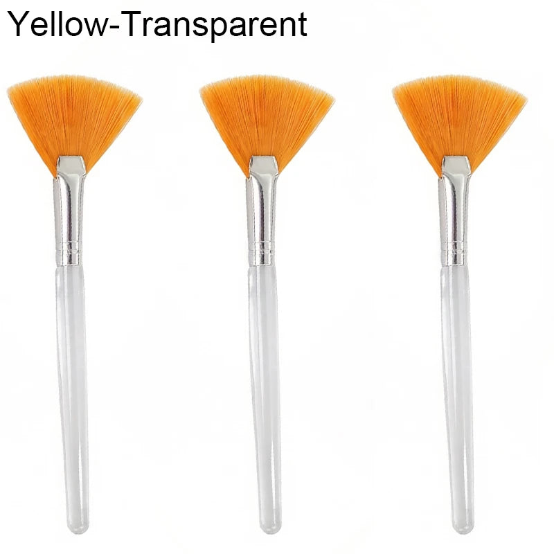 Facial Brush Set - Fan Shape Face Mask Applicators, Soft Cosmetic Tools, 3/6/12 Pcs