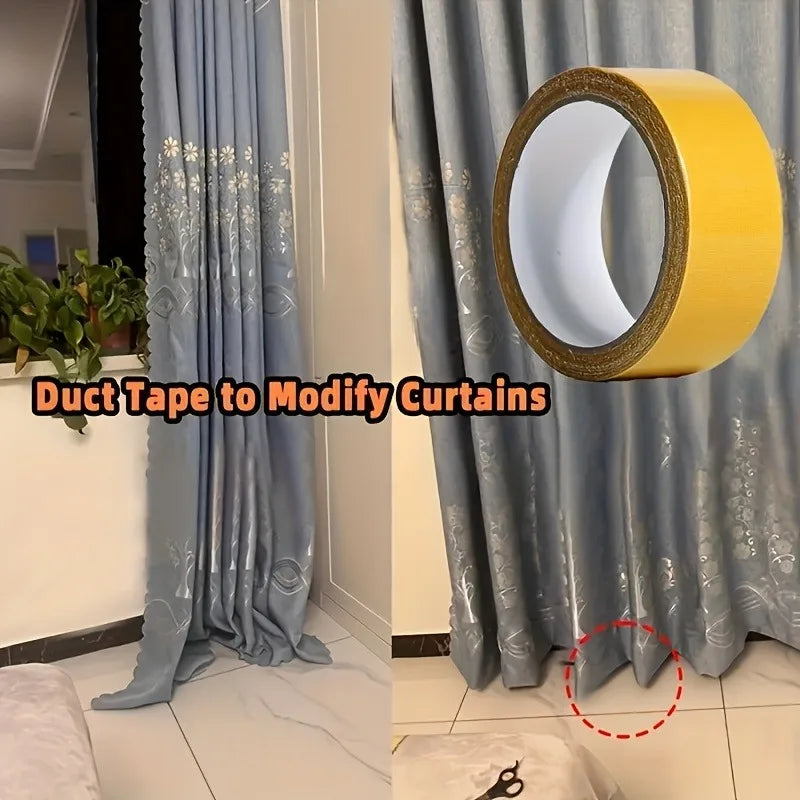 Universal Curtain Shortening Tape - Traceless Adhesive, 393.7 Inch Home Repair