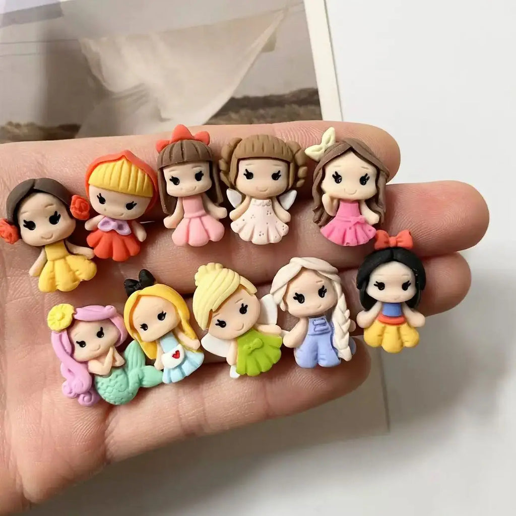 10pcs Mini Princess Refrigerator Stickers Resin Magnet Cute Photo Message Decor