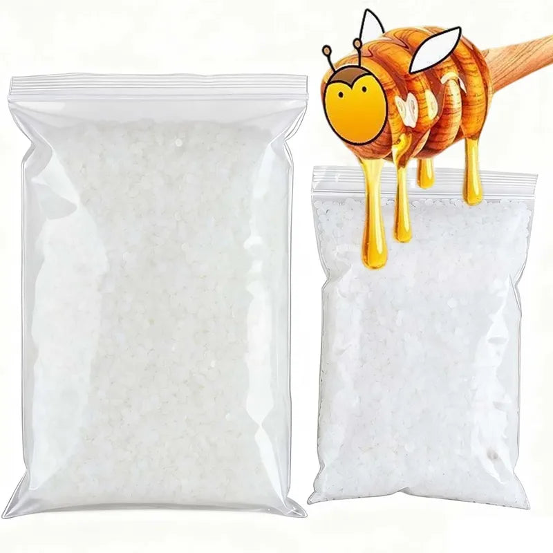 Natural White Beeswax Granular for Candle Making - Odorless Raw Material, DIY Craft Supplies
