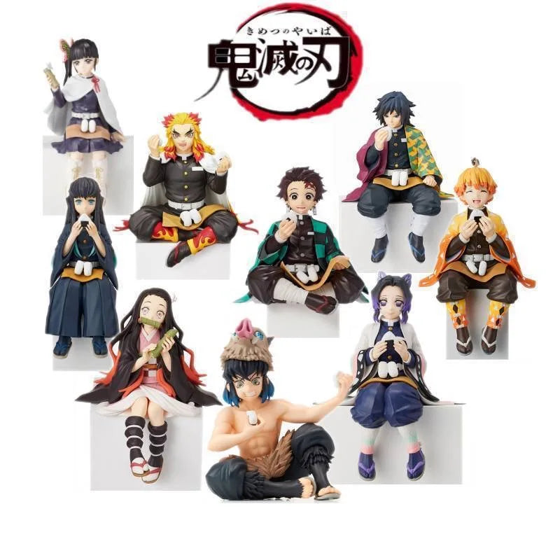 Anime Demon Slayer Action Figures Set for Kids - Tanjirou, Giyuu, Nezuko, Zenitsu, Kochou
