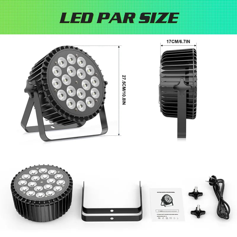 LED Party Stage Light 200W DMX512 RGBW Wash Light Effect for DJ Disco Wedding