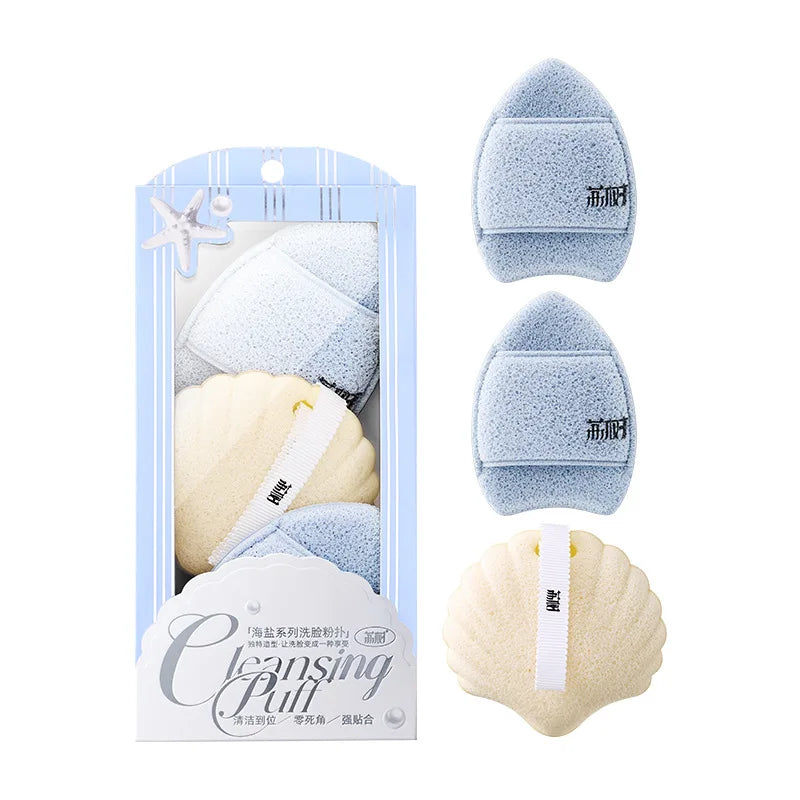 Facial Cleansing Sponge Puff - Reusable Makeup Remover & Face Mask Brush