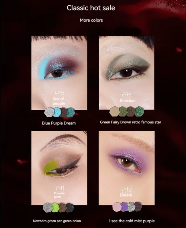 Girlcult Illusion Eyeshadow Palette - Matte Pearl Shimmer Chameleon Colors