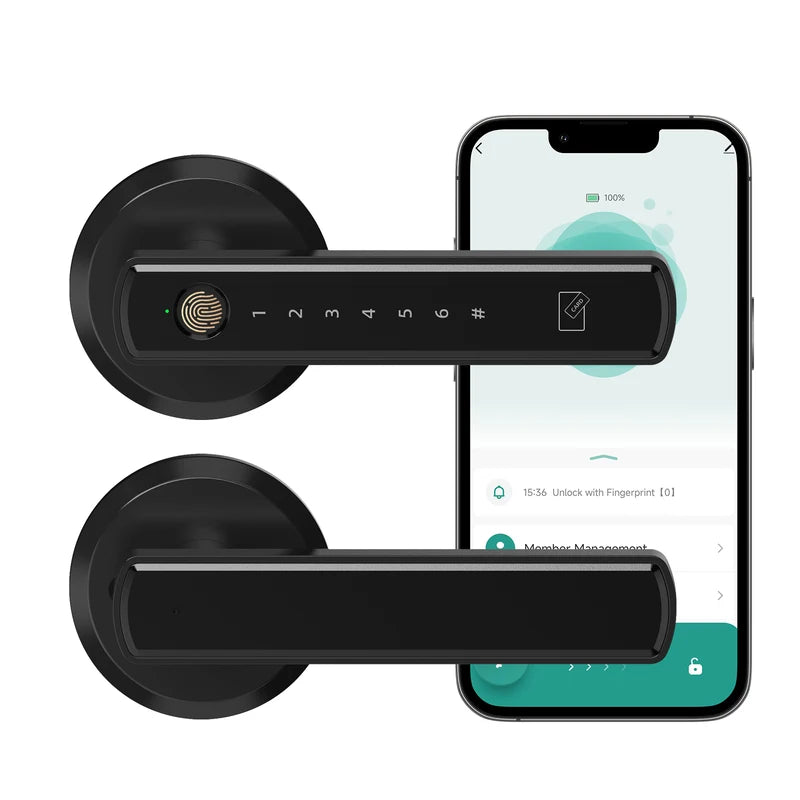 Smart Fingerprint Door Lock with App Control and Touchscreen Keypad