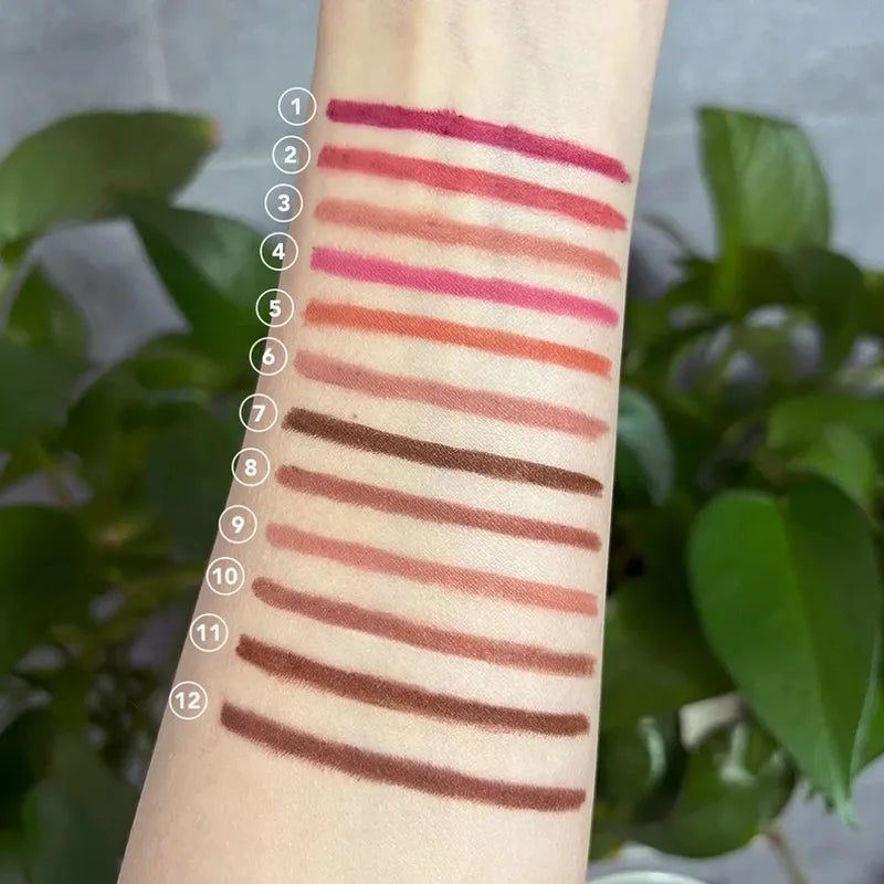 Matte Waterproof Lip Liner Pencil Set - Long Lasting, Non Fading, Vegan, Custom Logo