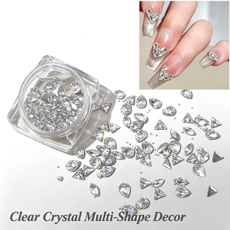 Mixed Shape 3D Mini Zircon Nail Rhinestones for Manicure & Nail Art Decorations