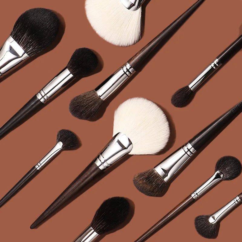 High-End Animal Hair Eye Shadow Makeup Brush Set with Ebony Handle