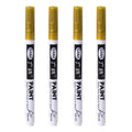 4-Piece Oil-Based Permanent Paint Markers Set - Waterproof, 0.7mm Fine Tip for Rock, Wood, Metal, Canvas