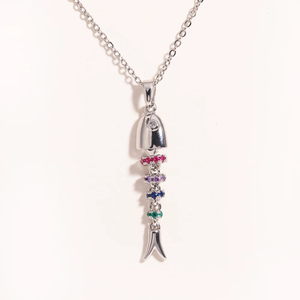 Women's Fish Necklace Light Luxury Stainless Steel Jewelry Gift