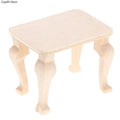 Mini Wooden Dollhouse Table - 1:12 Scale Dollhouse Miniature Furniture