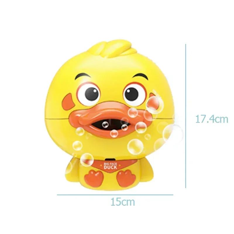 Baby Bath Toys Bubble Machine Duck Crab Frog Music Bath Toy with Suction Cups