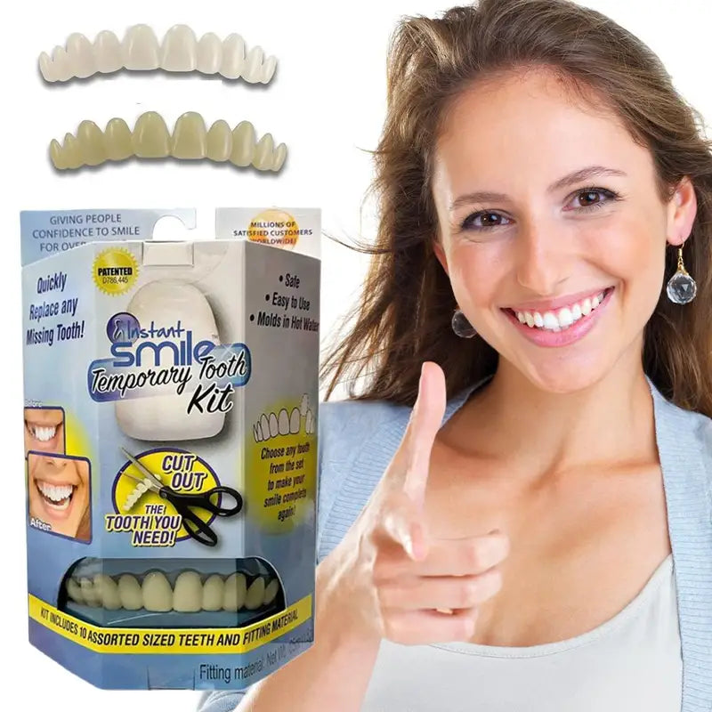 Denture Veneers Set - Flexible Silicone False Teeth for Repair & Cosmetology