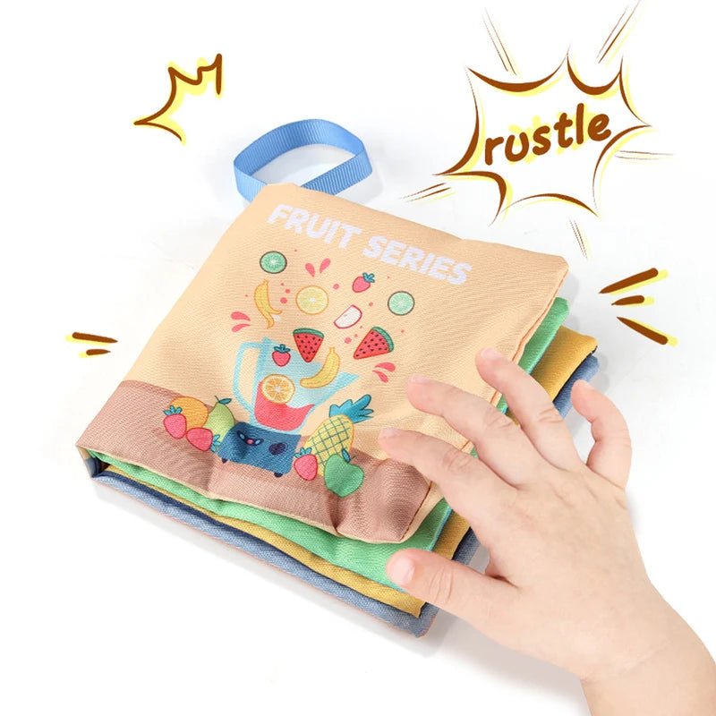 Sensory Baby Cloth Books with 3D Touch & High Contrast Visuals - Montessori Early Learning Toys