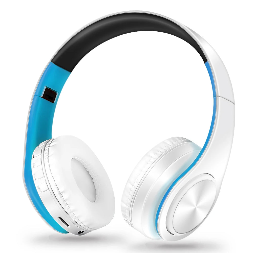 Wireless Bluetooth Headphones with FM Radio Support SD Card Mic Long Battery Life