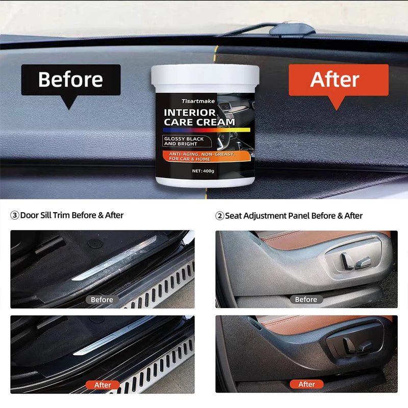 Heavy-Duty Car Plastic & Rubber Renovator Wax - Scratch Repair & Protection