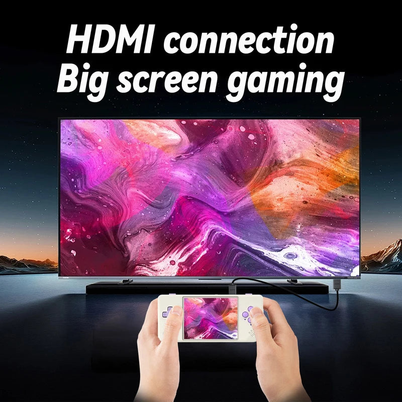 Retro Handheld Game Console 2.83-inch IPS Screen Linux OS 8H Battery HDMI Out