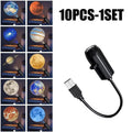 USB Projector Night Light with 10 Planet & Holiday Patterns for Bedroom Wall Ceiling Decor