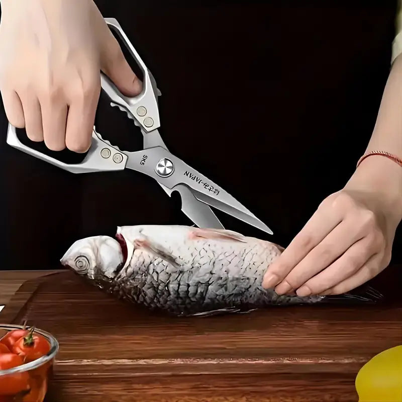 Stainless Steel Kitchen Shears for Meat Fish & Poultry - Lightweight & Durable