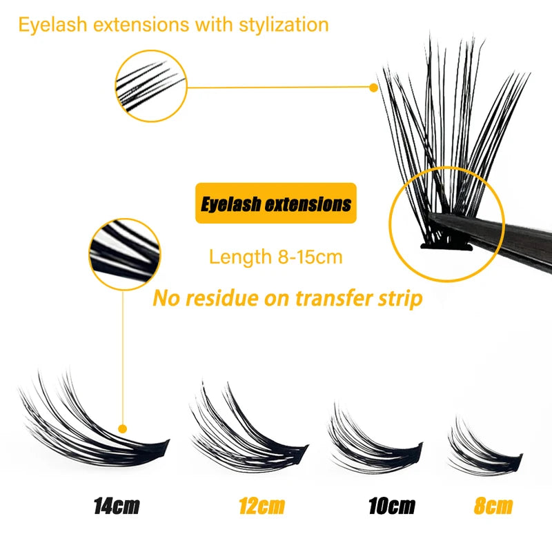 Natural Mink Eyelash Extensions 3D Cluster False Lashes Box 20D/30D/40D