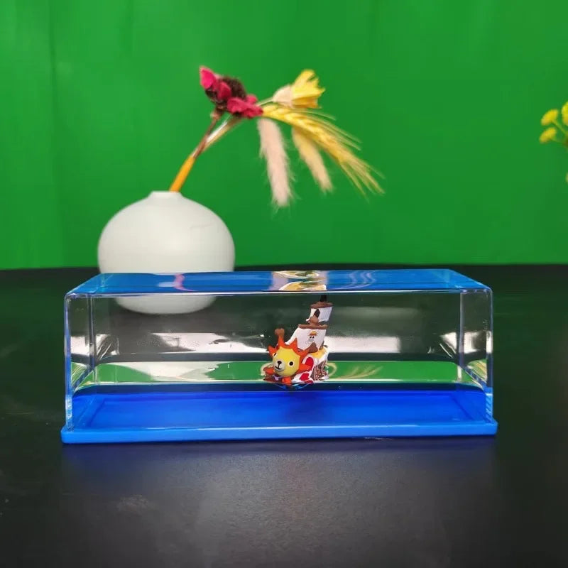 Floating Ship Desk Decor - One Piece Going Merry & Thousand Sunny Liquid Boat