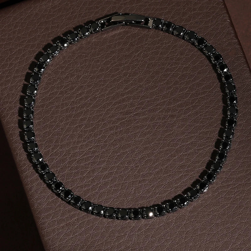 TrendMen Cubic Zirconia Tennis Bracelets for Men & Women Gold Color Jewelry Gift