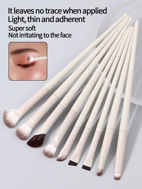 Multi-Color 5/9/10pcs Eye Makeup Brush Set with Soft Bristles for Eyeliner Eyebrow Contour
