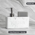 Modern Kitchen Soap Dispenser Set with Pump, Brushes & Holders