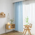 Sheer Jacquard Curtains for Living Room and Bedroom - Modern Silk Window Drapes