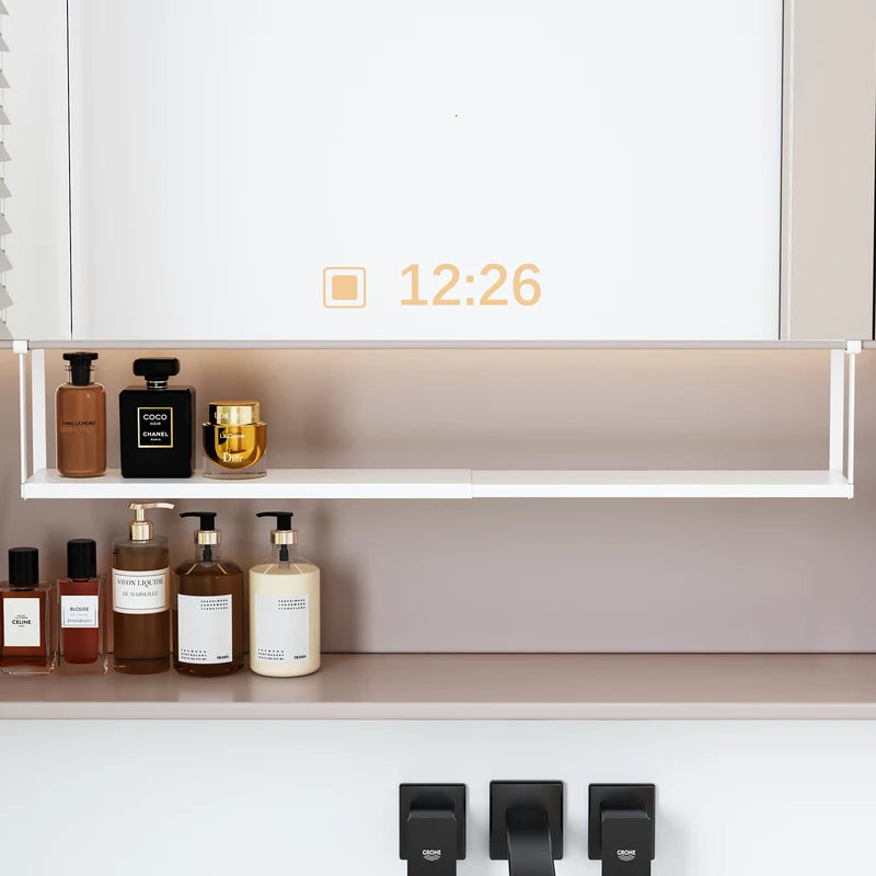 Bathroom Mirror Cabinet Storage Box with Layers Hanging Basket Under Sink Organizer