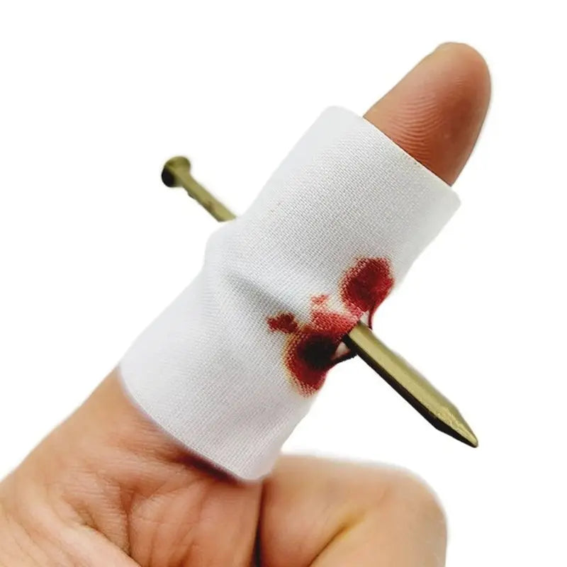 Prank Fake Nail Through Finger Trick - Blood Blood Blood Halloween Party Joke