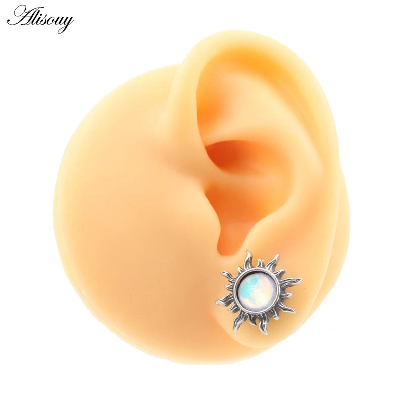 Stainless Steel Sun Enamel Thread Ear Gauges and Plugs - Multiple Sizes