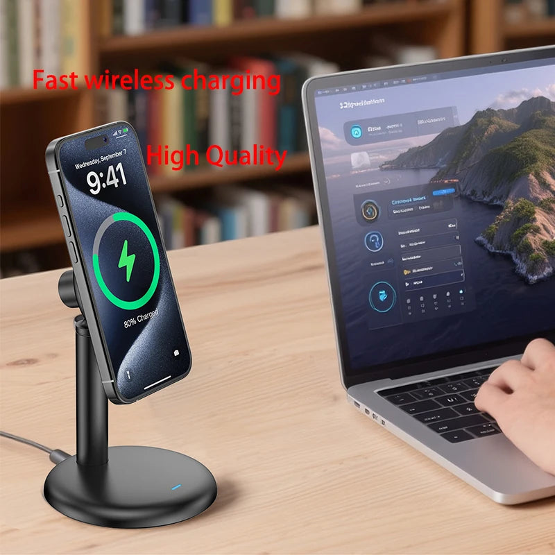 15W Fast Wireless Charger for iPhone Samsung Huawei Magnetic Charging Pad