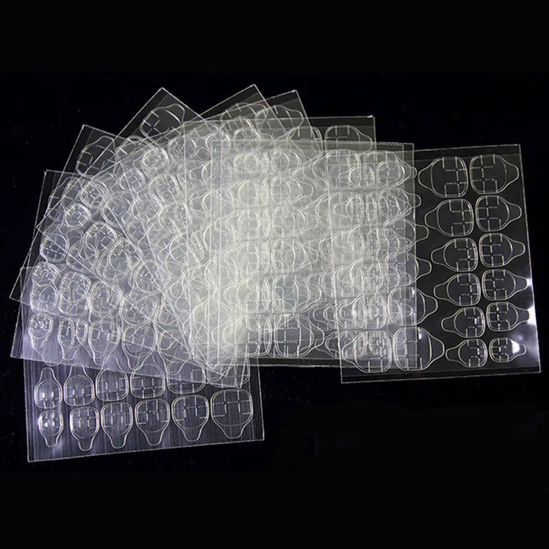 Double-Side Nail Glue Tabs Adhesive Sheets Waterproof Breathable Nail Art