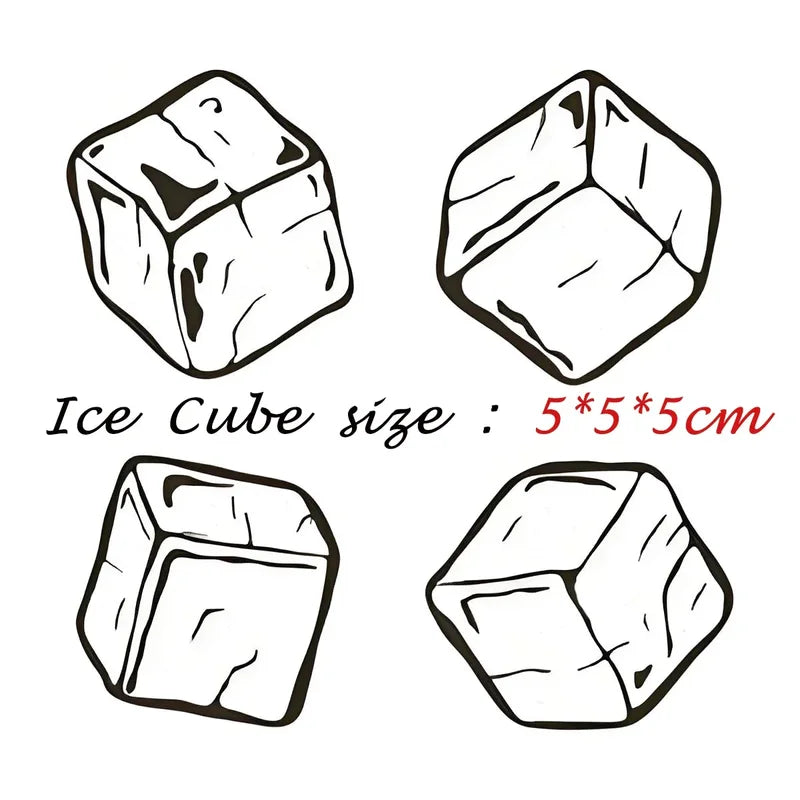 Silicone Ice Cube Mold with Easy Release Square Container for Whiskey & Beverages