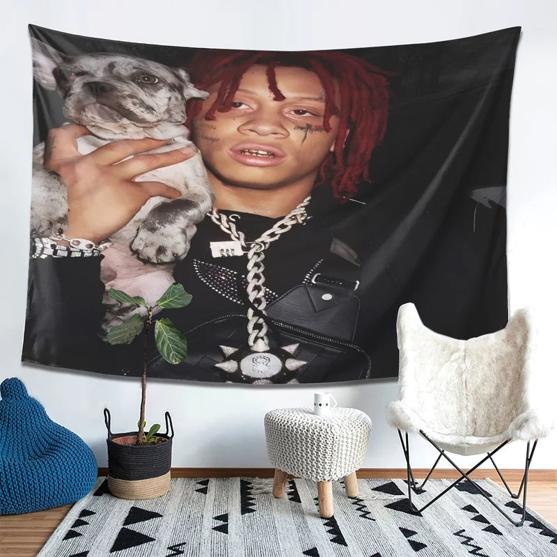 Hip Hop Rapper Trippie Redd Tapestry Wall Decor Street Style Room Art