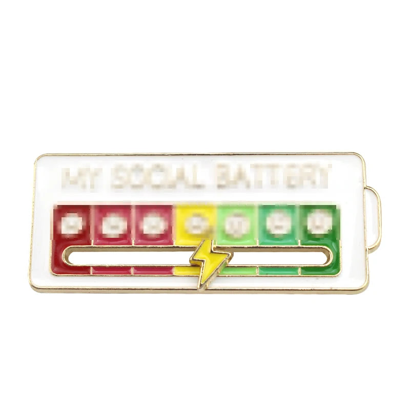 Mood Expression Pins Badge Gift for Men Women Enamel Brooch Social Power Energy