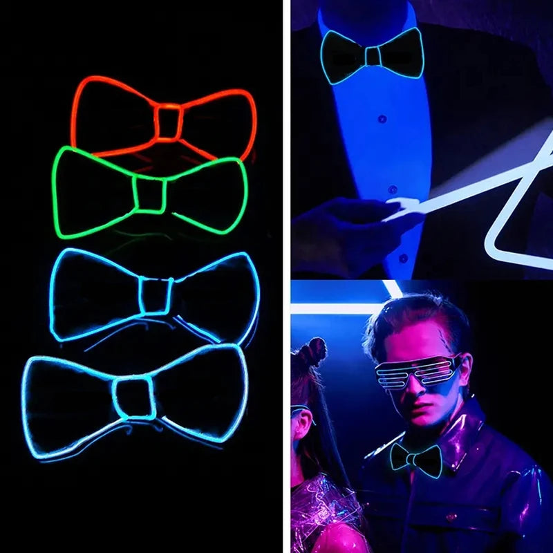 LED Luminous Bow Tie - Cool Light Party Props for Nightclub & KTV