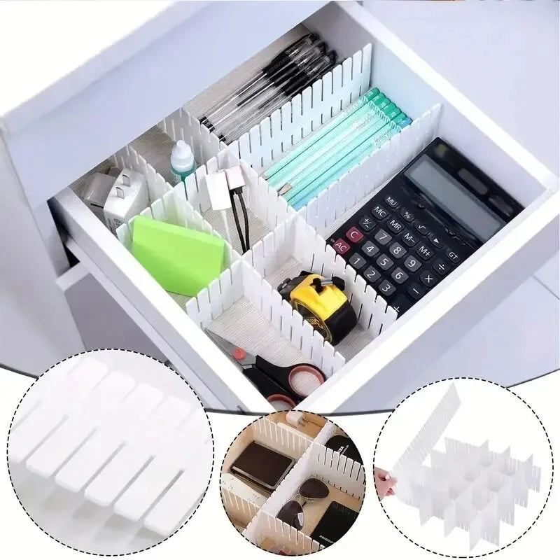 Adjustable Drawer Divider Storage Rack for Bedroom Cabinet Organization
