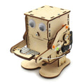 Wooden Robot Coin Eater DIY Kit STEM Educational Toy for Learning & Teaching
