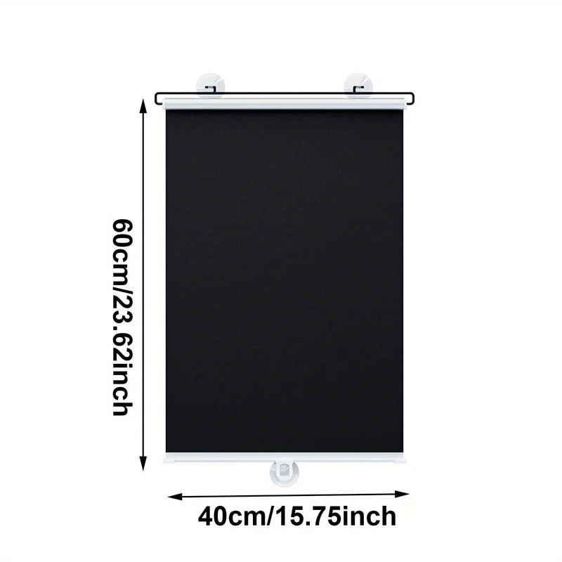 Blackout Roller Blinds with Suction Cups for Bathroom & Window Privacy - Multiple Colors