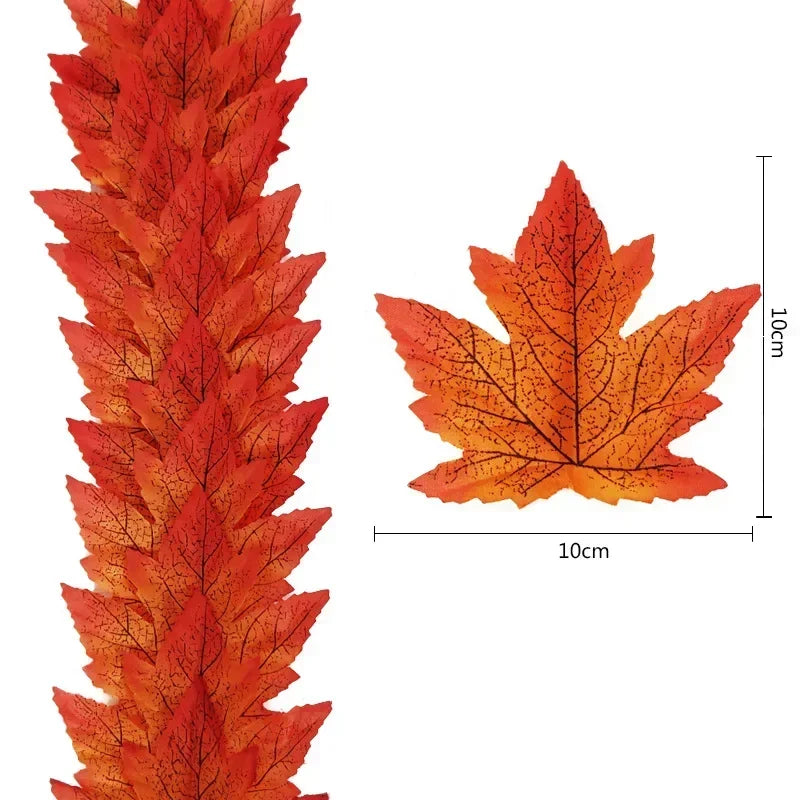 Artificial Maple Leaf Fall Decorations 50pcs Harvest Festival Home Decor Boneless Feel