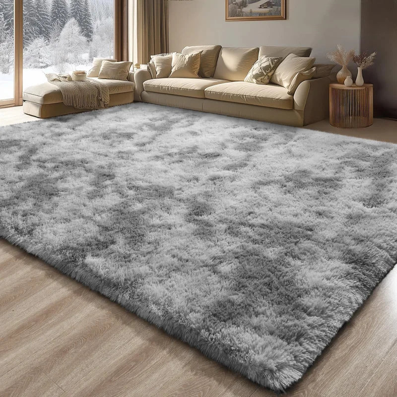 Shaggy Indoor Area Rug - Non-Slip Fluffy Carpet for Living Room & Bedroom