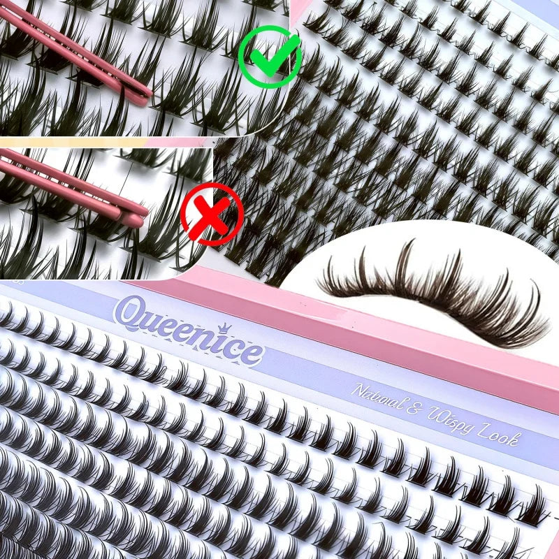 Anime Lash Extensions - Wispy 8-16Mm Cluster & Curly False Eyelashes