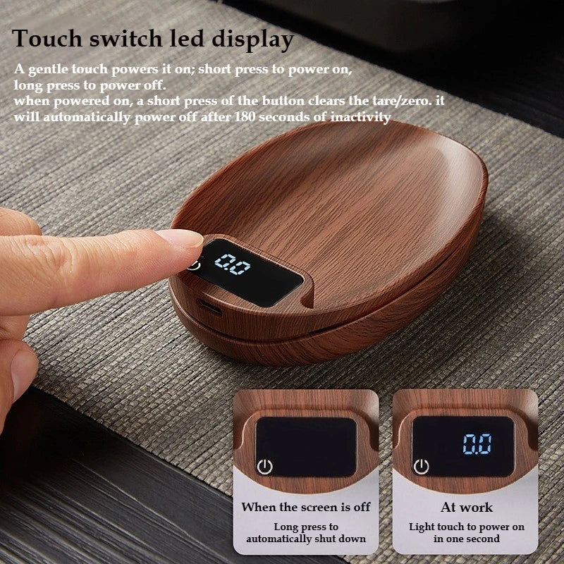 Coffee Scale Digital Touch Screen Kitchen Weighing Precision 0.1g 200g