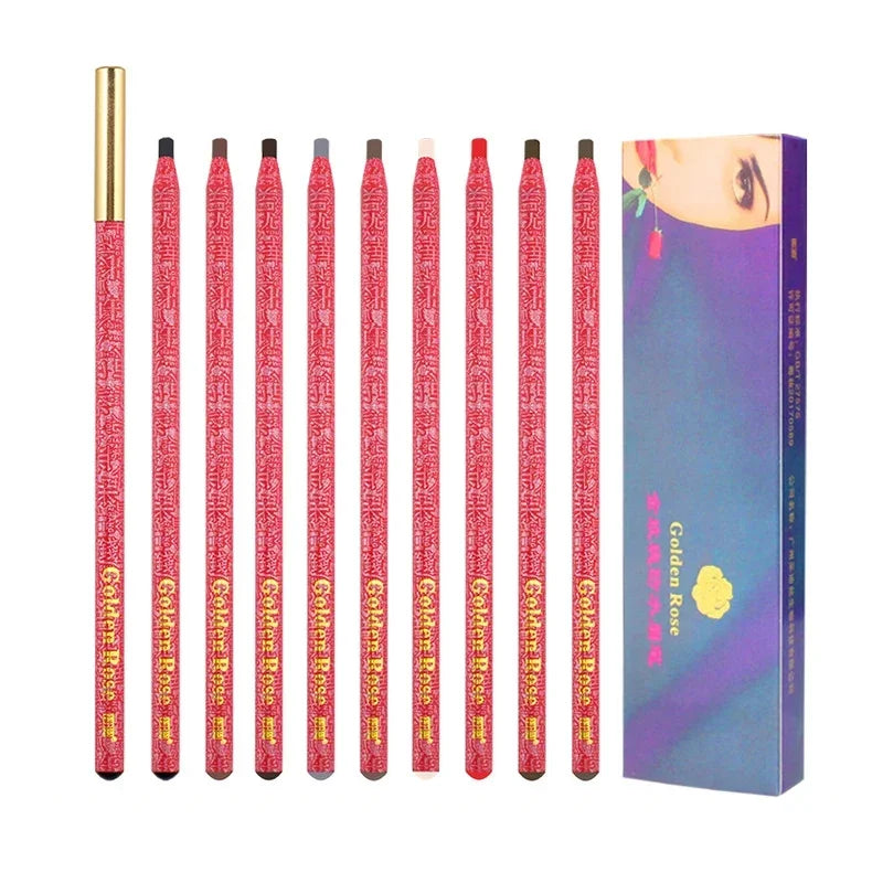 Waterproof Lip & Eyebrow Makeup Pencil Set - Long Lasting, Semi-Permanent
