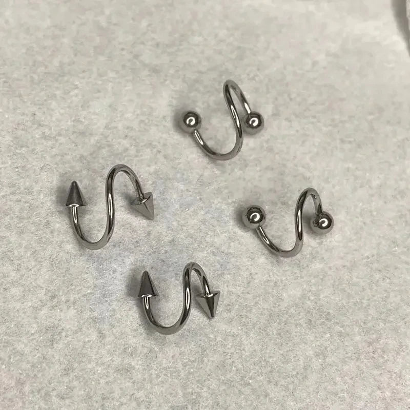 S Shape Lip & Cartilage Piercing Ring 16G Stainless Steel Body Jewelry
